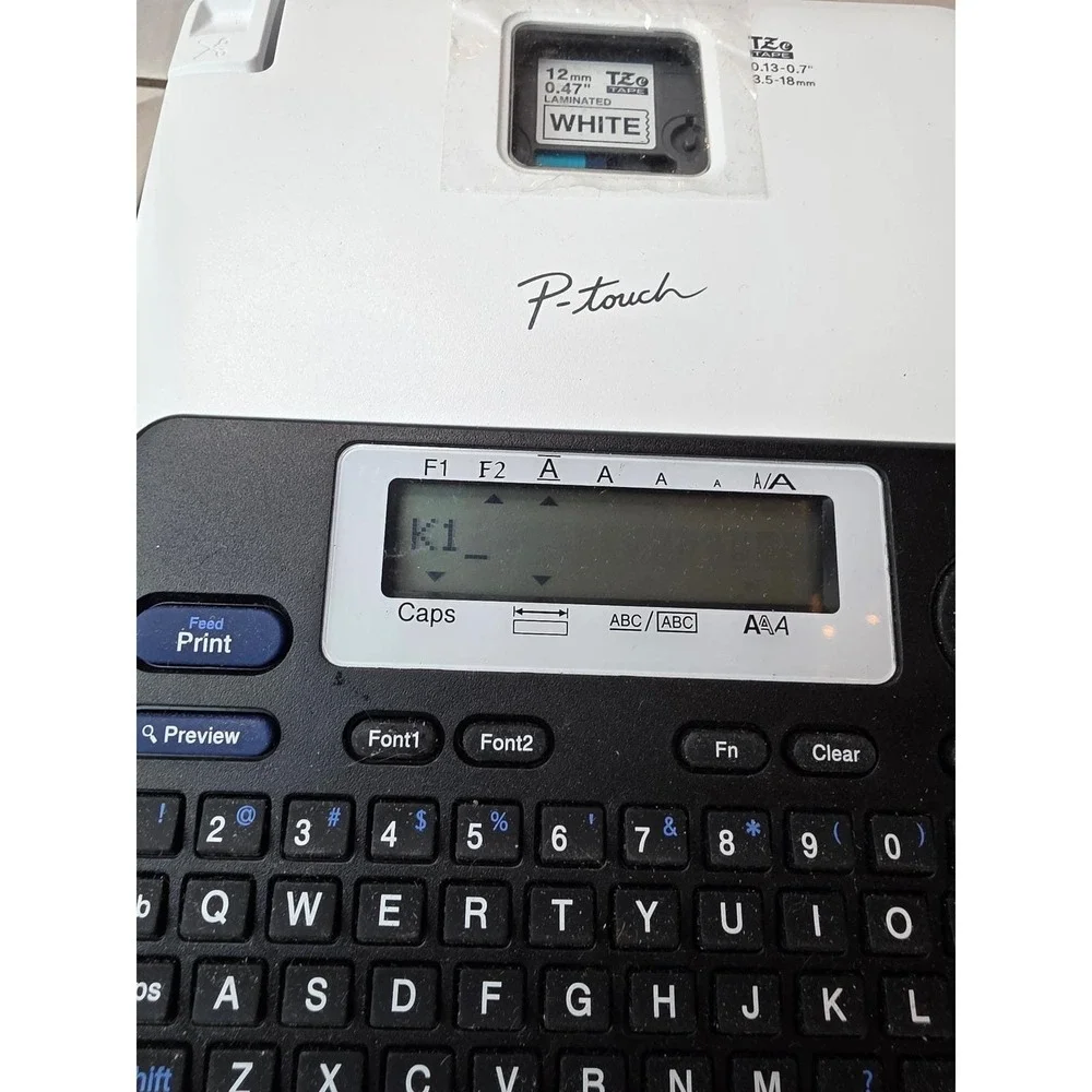 Brother P-touch PT-2040 Desktop Label Maker Thermal Printer TZe Tape‎ QWERTY W1